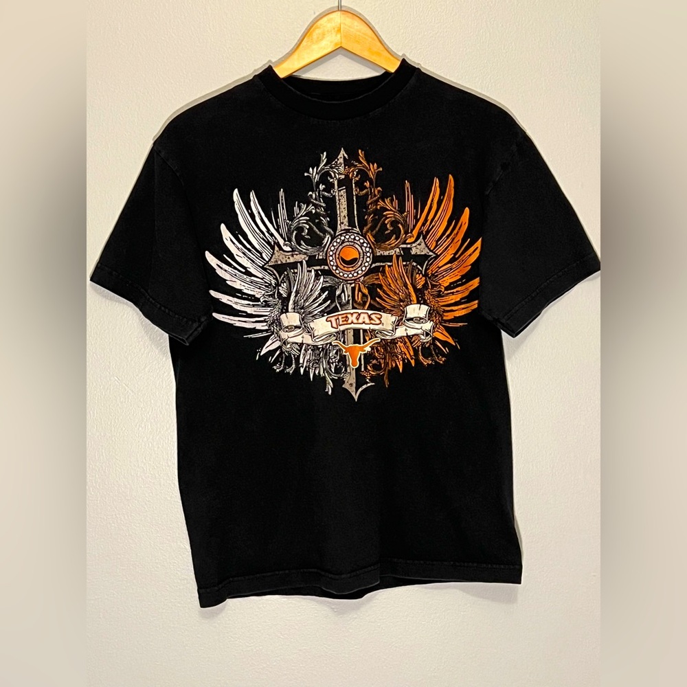 Vintage Champs Texas Longhorn Oversized Graphic T Shirt Mens Size Small